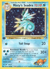 Misty's Seadra - 9/132 - Holo Rare - 1st Edition
